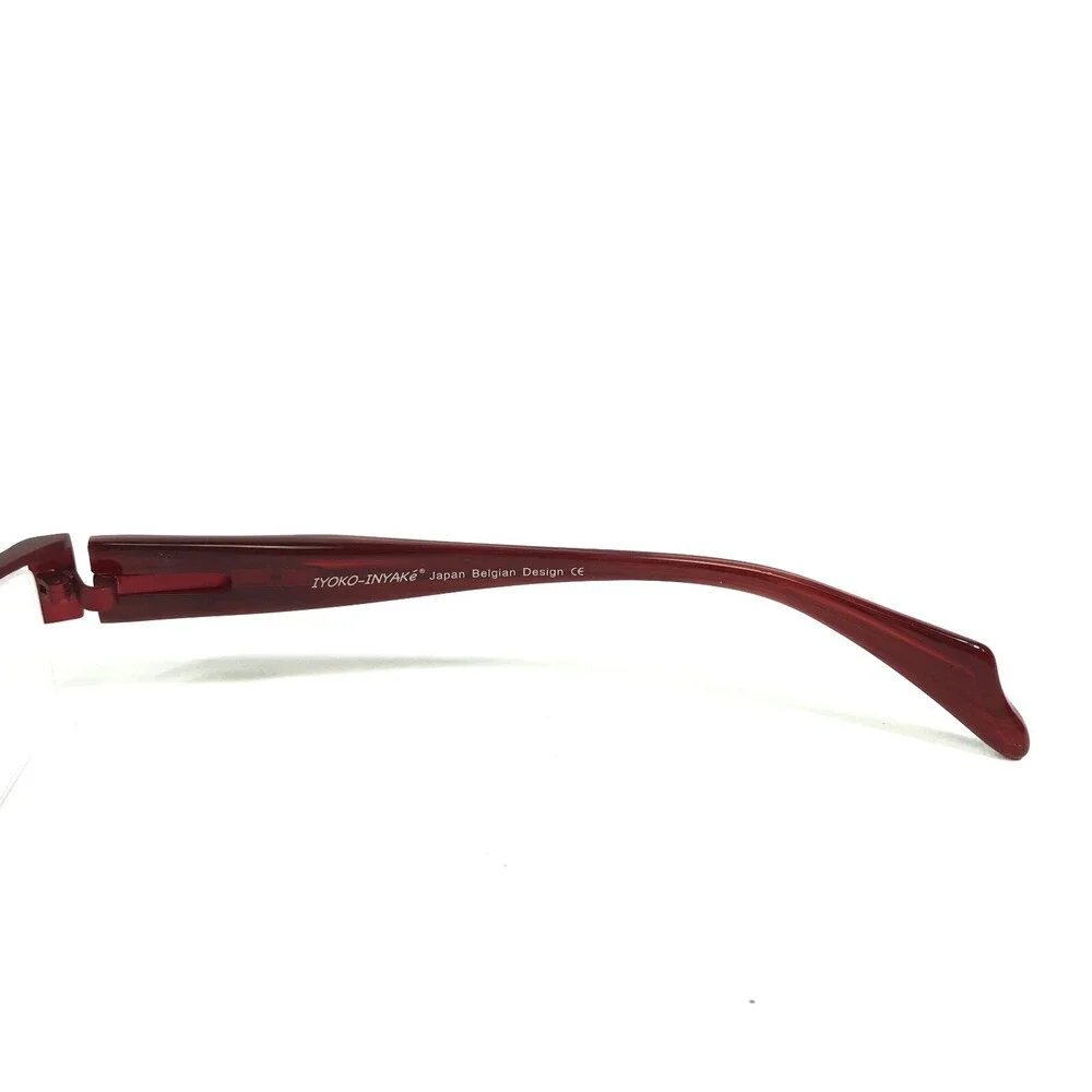 Iyoko-Inyake Eyeglasses Frames IY283 Col.193 Black Red Rectangular 51-18-138